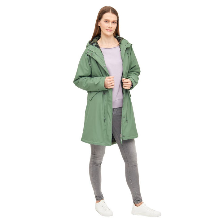 Gefütterte Regenjacke Tidaholm Derbe Hedge Green