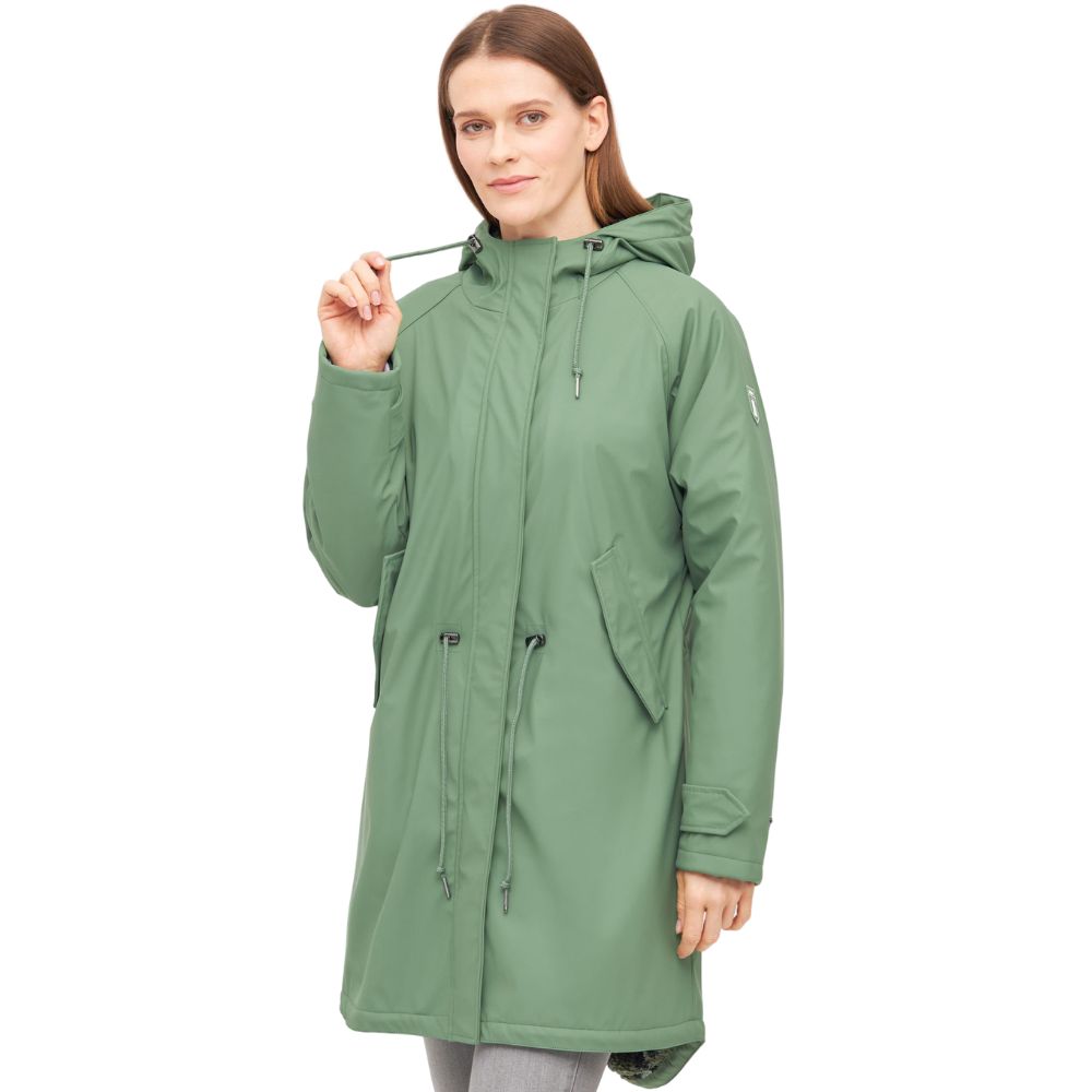 Gefütterte Regenjacke Tidaholm Derbe Hedge Green