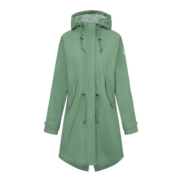 Friese Traveby Paisley Damen Regenjacke Hedge Green