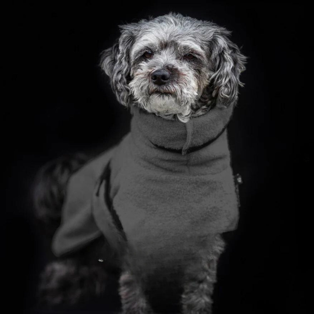 Dog bathrobe anthracite