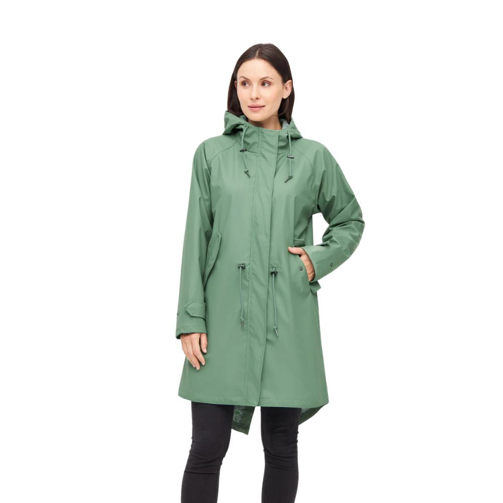 Friese Traveby Paisley Damen Regenjacke Hedge Green