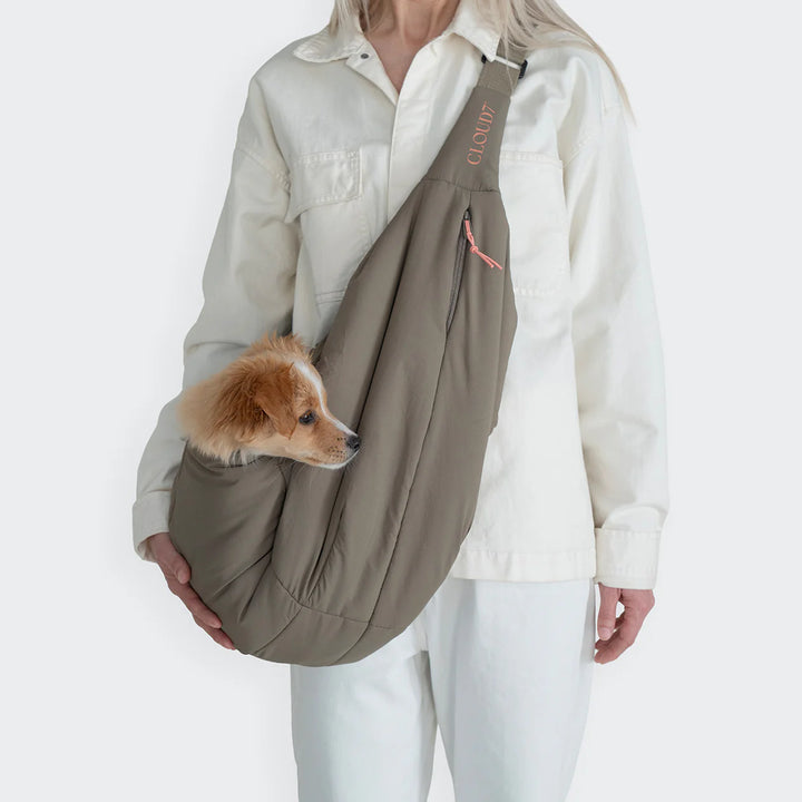 Hundeumhängetasche LTTL Puffer Khaki/Peach