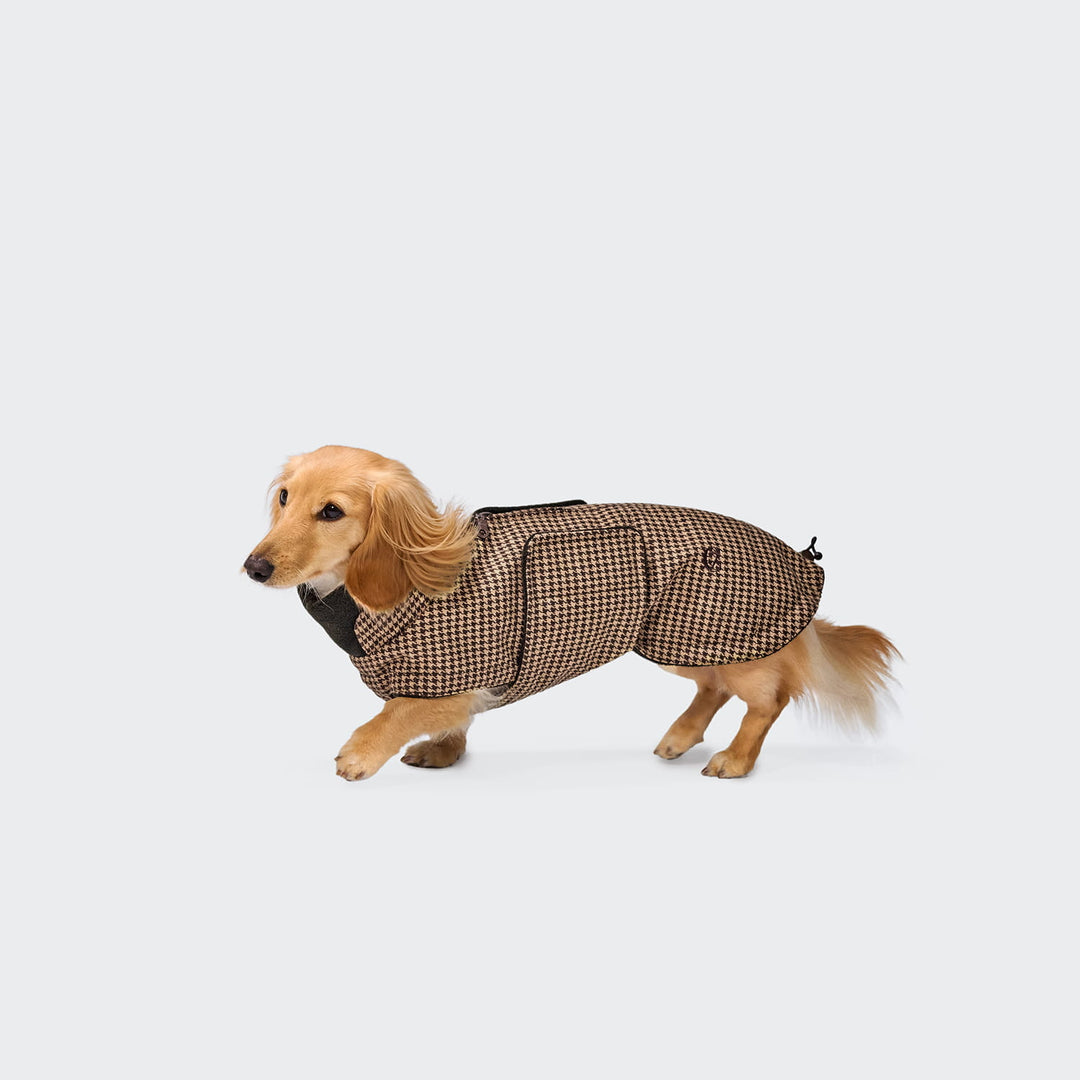 Hundemantel Brooklyn Dackel Houndstooth