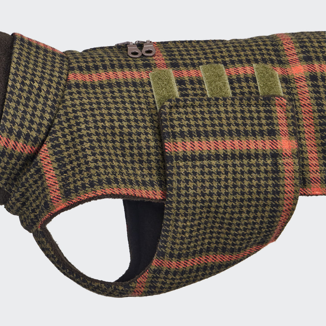 Hundemantel Brooklyn Dackel Tartan green