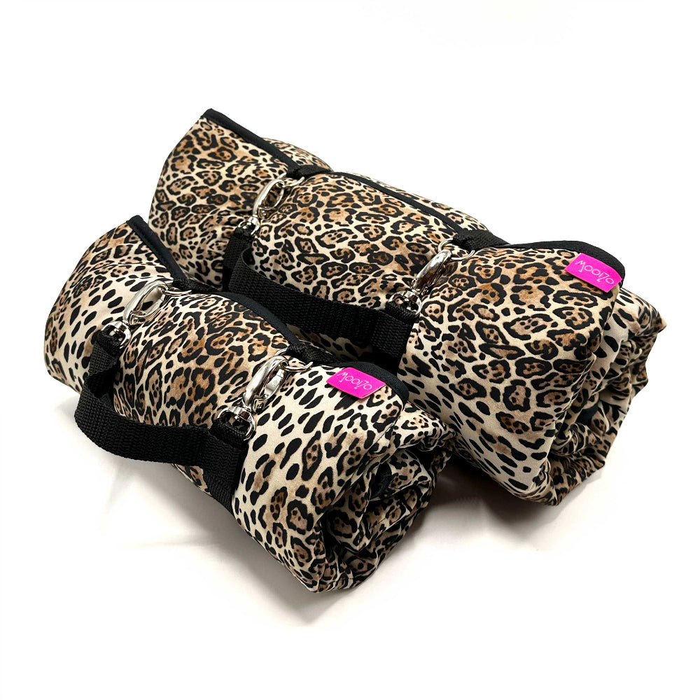 Reisedecke für Hunde Dog’n’Roll - Black Leo &amp; Teddy beige