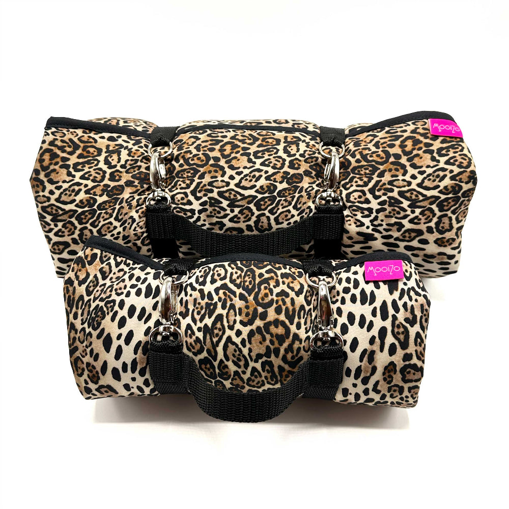 Reisedecke für Hunde Dog’n’Roll - Black Leo &amp; Teddy beige