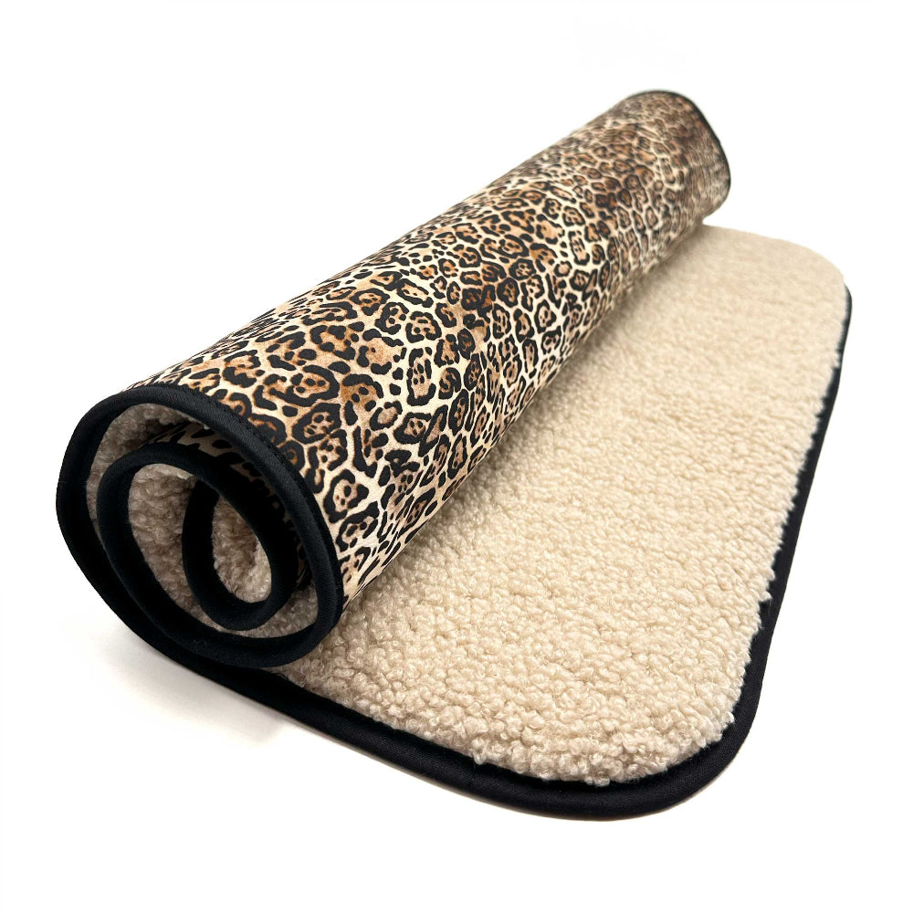 Reisedecke für Hunde Dog’n’Roll - Black Leo &amp; Teddy beige