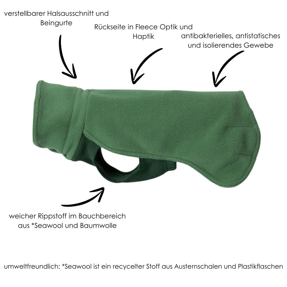 Hundepullover Grün aus Seawool von PAIKKA