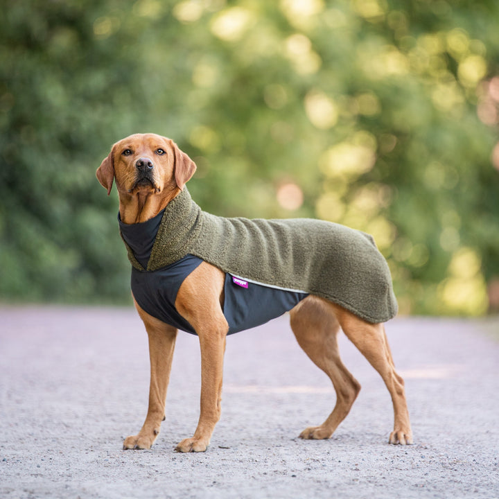 Polar Hundepullover mit Reißverschluss Olive