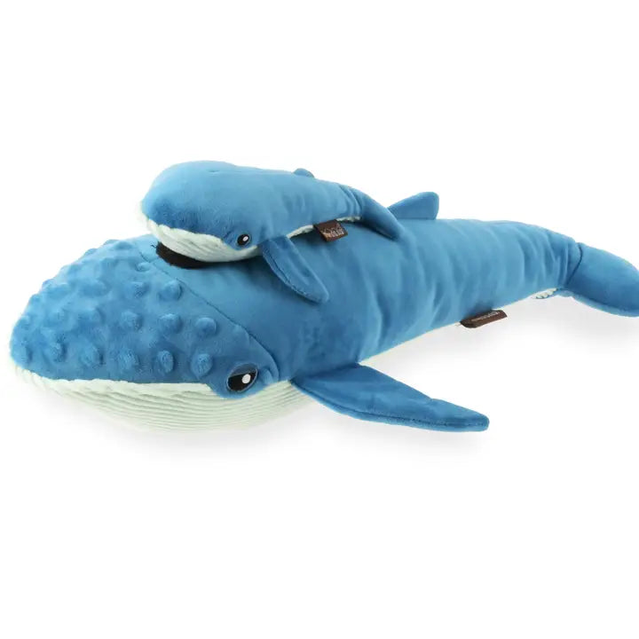 Hundespielzeug Ozeanfreunde Walfamilie Big Blue &amp; Baby Blue
