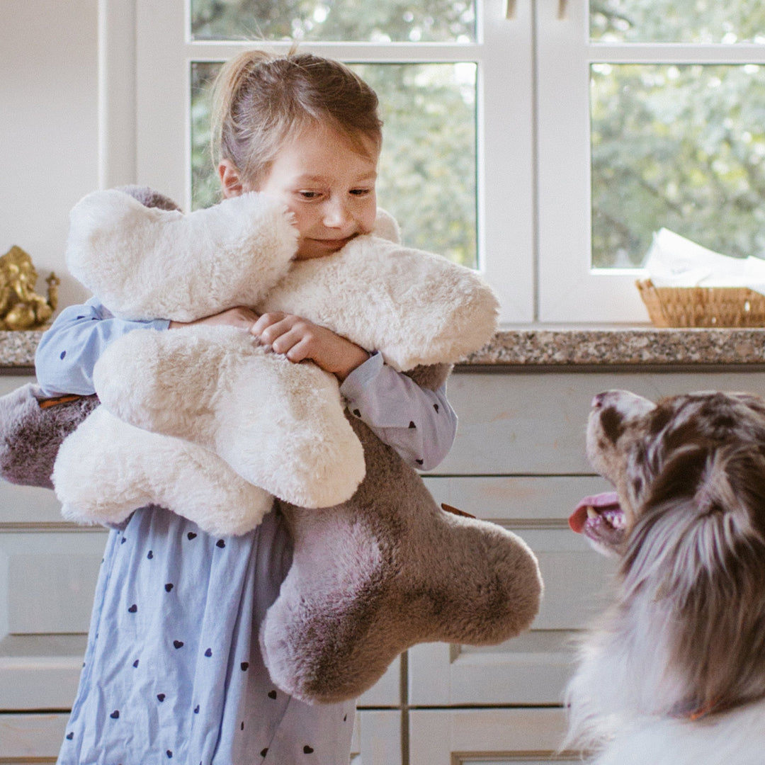 Kopf- und Kuschelkissen für Hunde HYGGEBONE® | Ivory