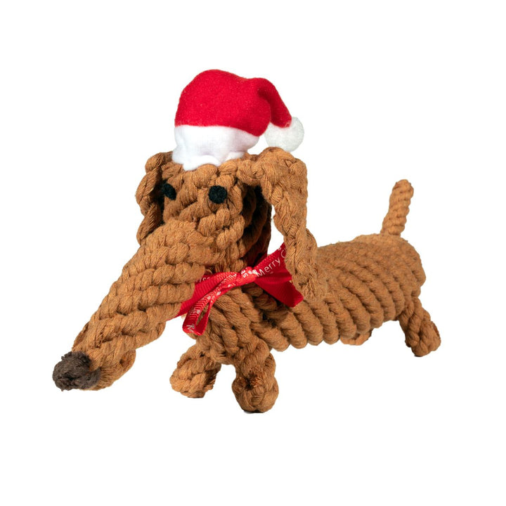 Hundespielzeug Santa Sausage - Weihnachtsdackel