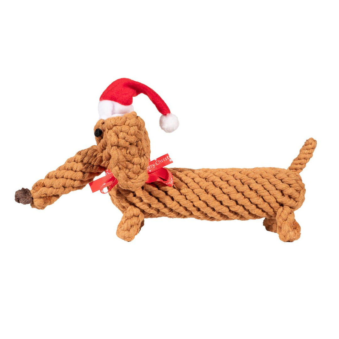 Hundespielzeug Santa Sausage - Weihnachtsdackel