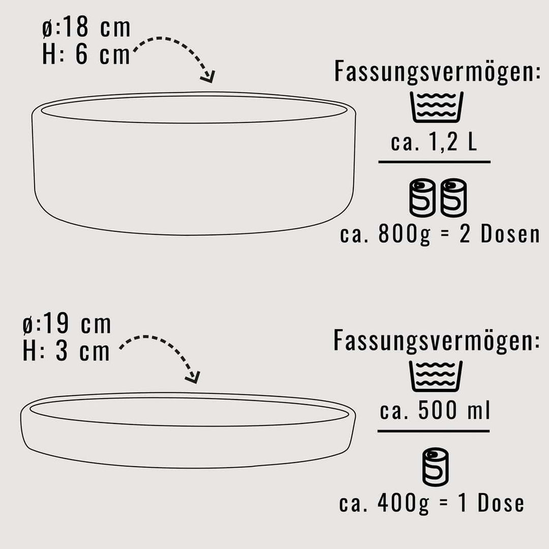 Silikon-Futternapf mit Deckel Taupe