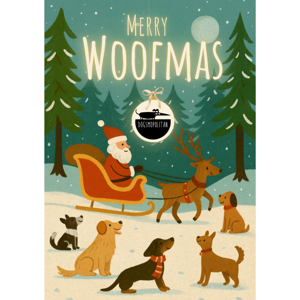 Weihnachtsgrußkarte für Hunde - ESSBAR