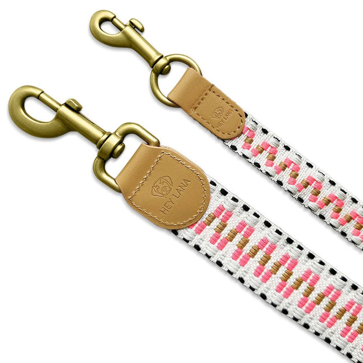 Führleine Pink &amp; Sand – 3-fach verstellbar | 2 m