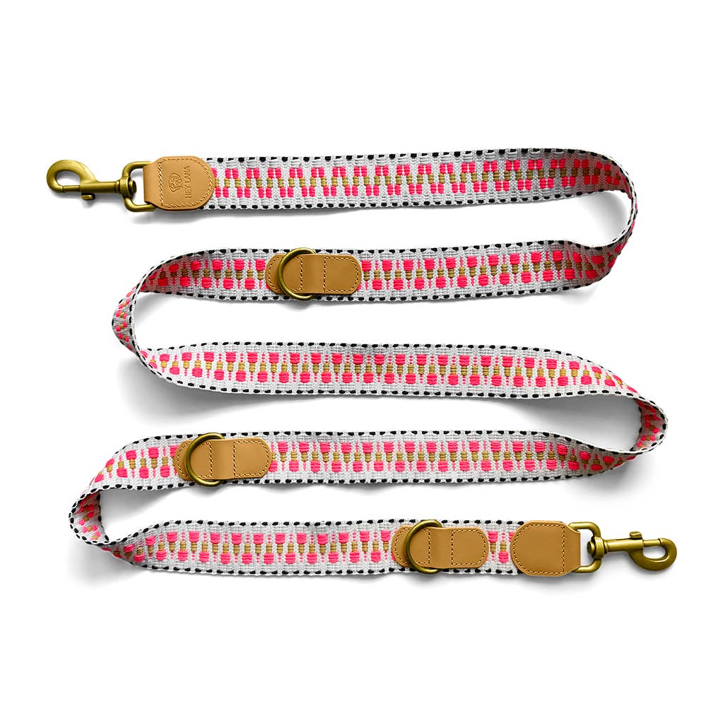 Führleine Pink &amp; Sand – 3-fach verstellbar | 2 m