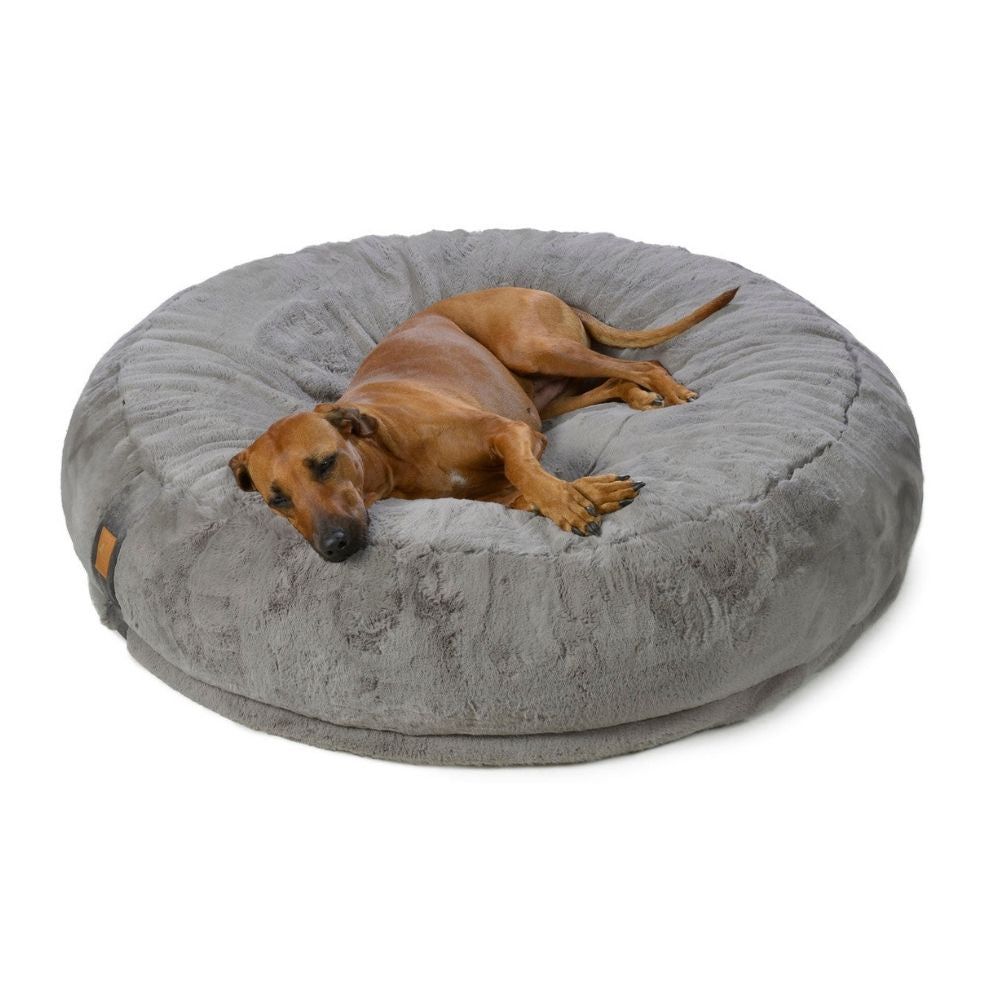 HYGGEBED - Handgefertigtes Hundebett in der Farbe Taupe